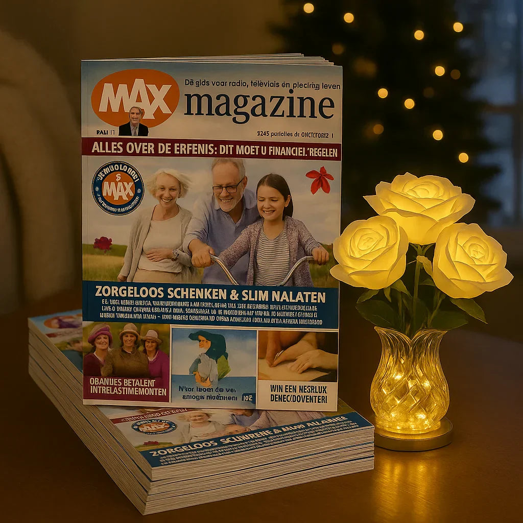 Te zien in MAX Magazine: onze Radiant Rose Lamp