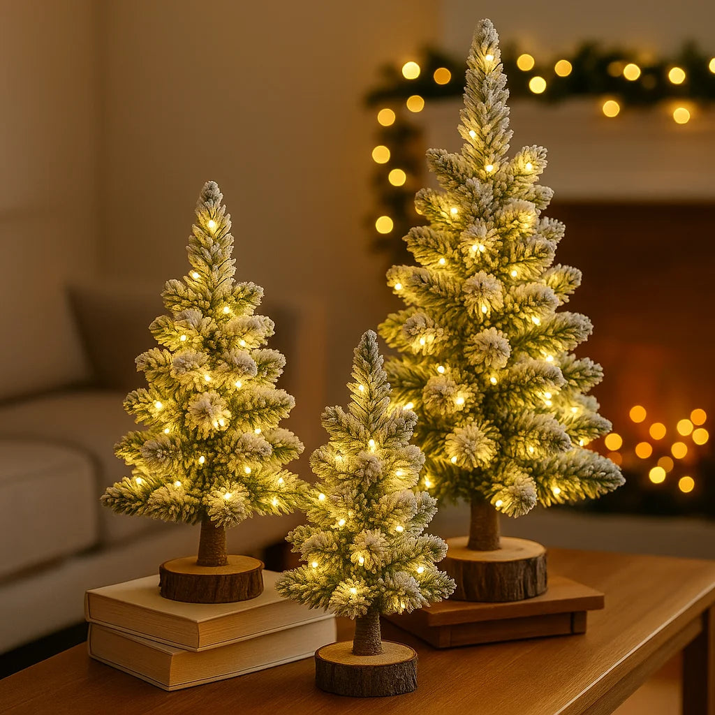 Snowy Glow Trees 1