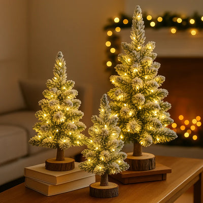 Snowy Glow Trees 1
