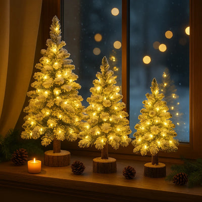 Snowy Glow Trees 3