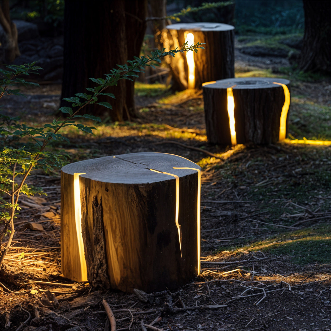 Cracked Log Lamp