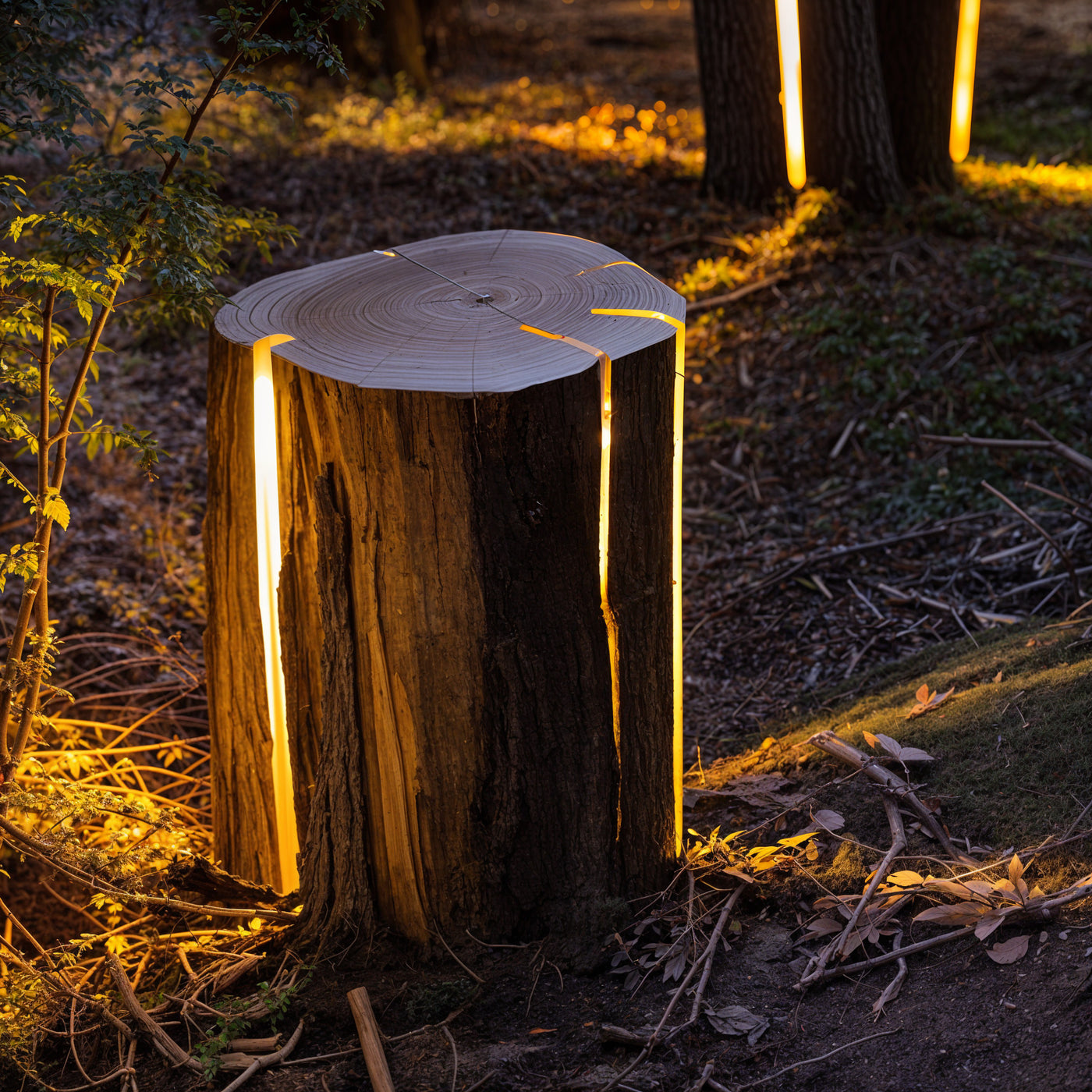 Cracked Log Lamp